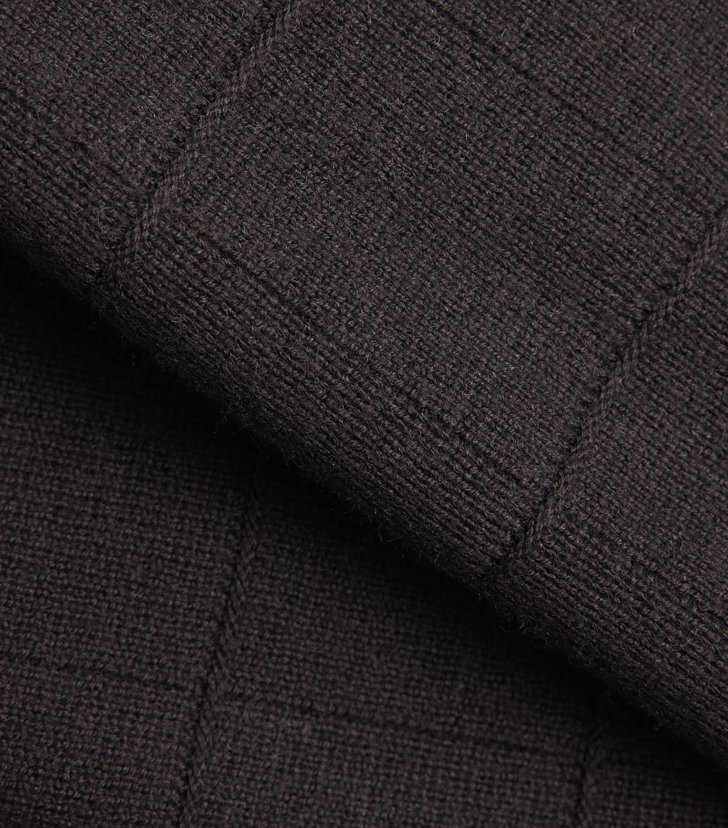 Wool Melrose Zip-Up Cardigan BROWN Image 5