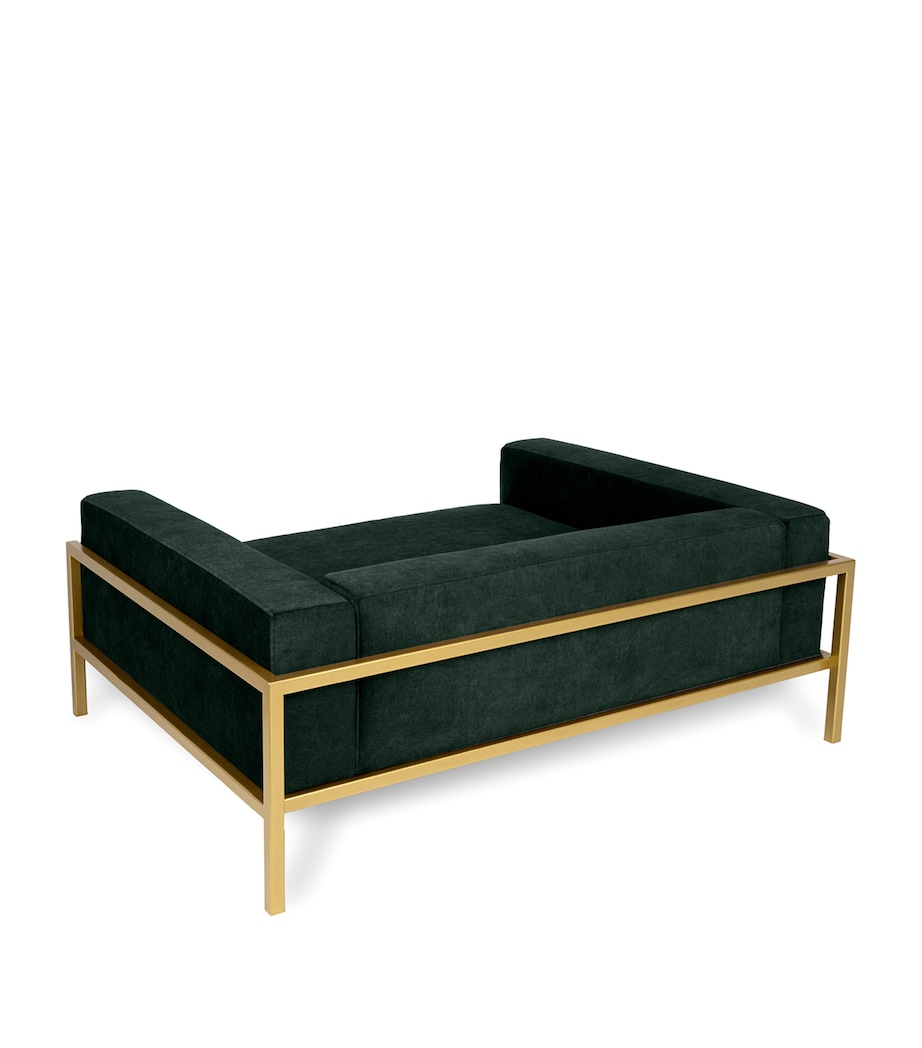 Medium Kensington Dog Sofa BOTTLE GREEN+GOLD Image 3