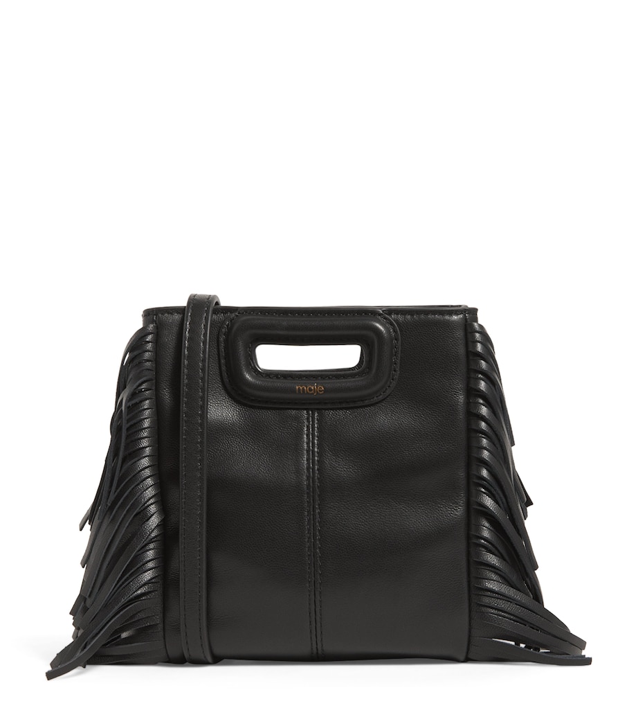 Mini Leather 'M' Top-Handle Bag BLACK Image 1