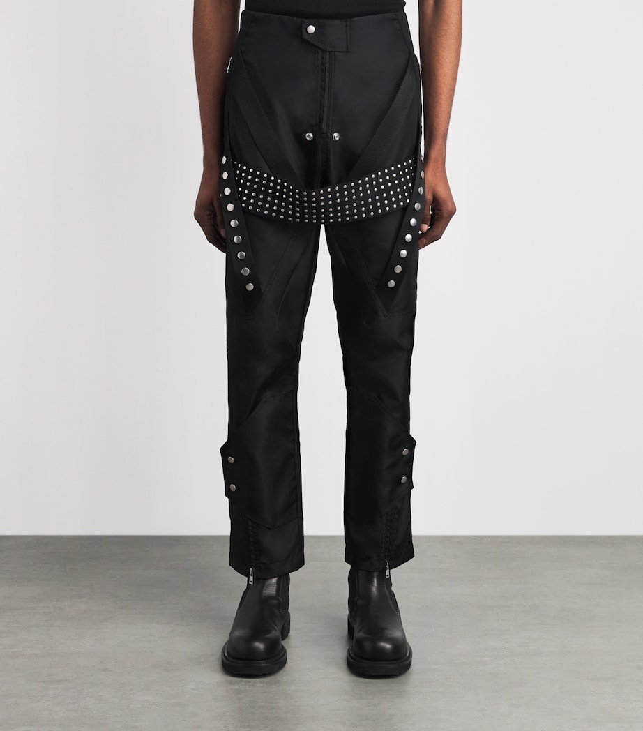Rick Owens Mens Megastrapped Moto Trousers Black Image 4