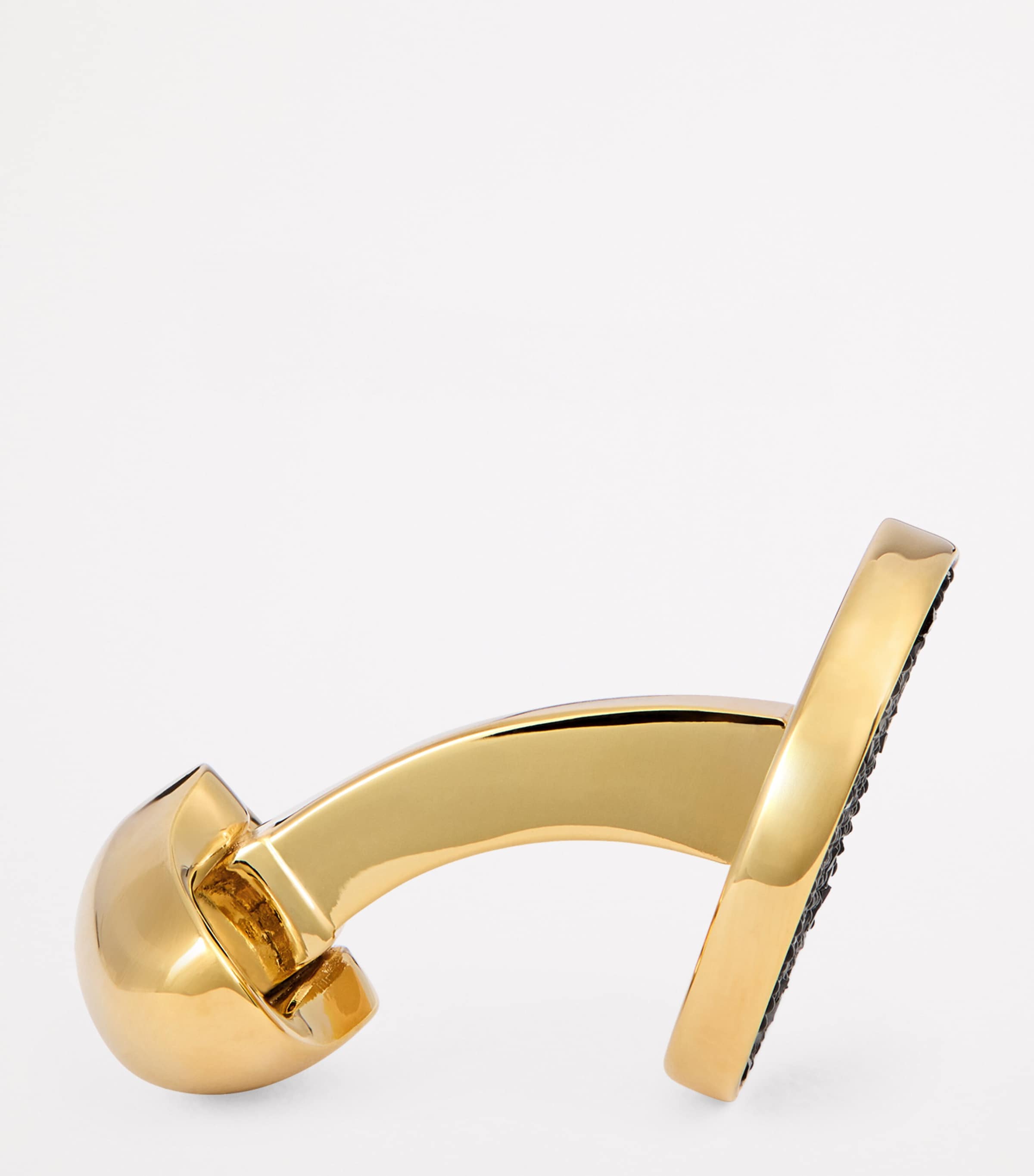 Gold-Plated Moondust Round Cufflinks YELLOW Image 4