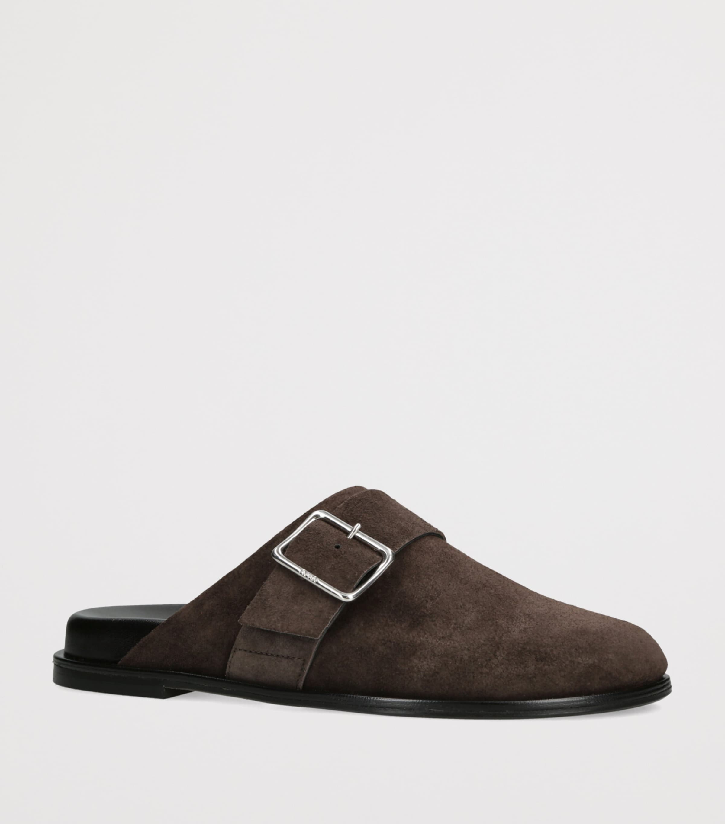 Suede Finja Mules DARK BROWN Image 3