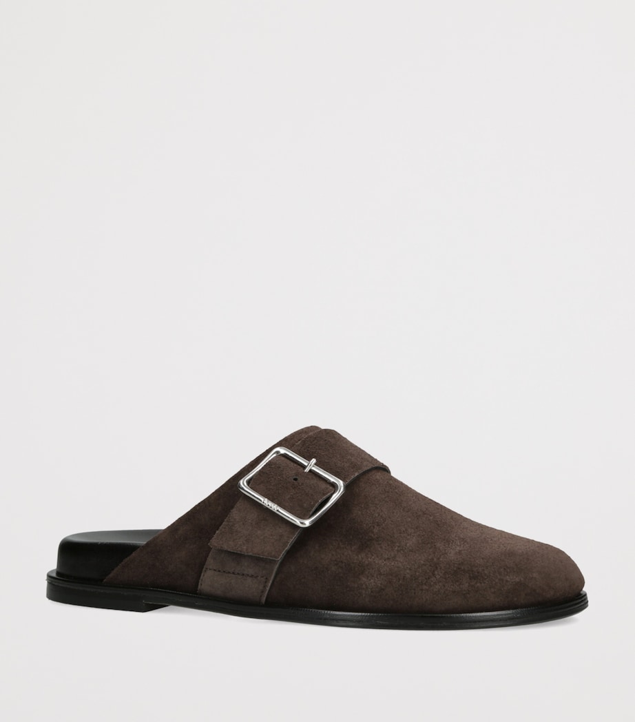 Suede Finja Mules DARK BROWN Image 3