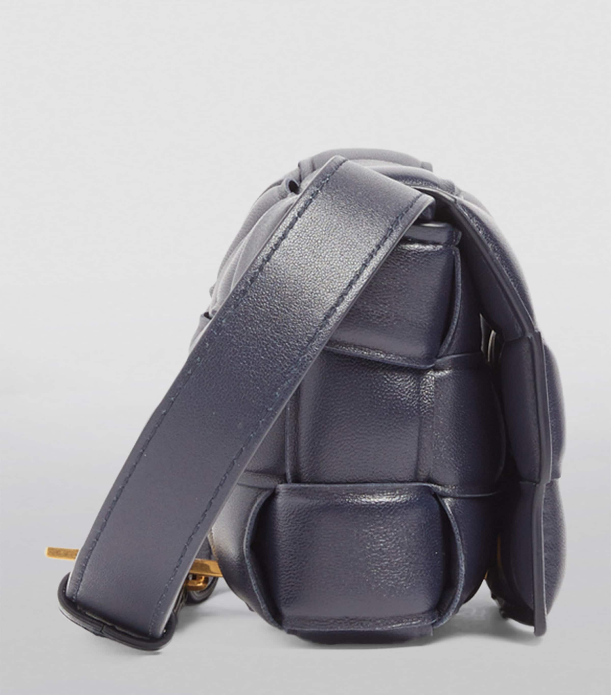 Bottega Veneta Leather Padded Cassette Cross-Body Bag Space Gold Image 4