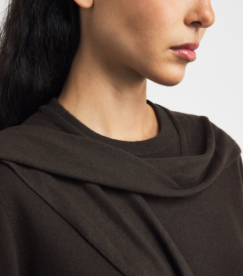 Cashmere Sonja 2-In-1 Sweater BROWN WOOD Image 6