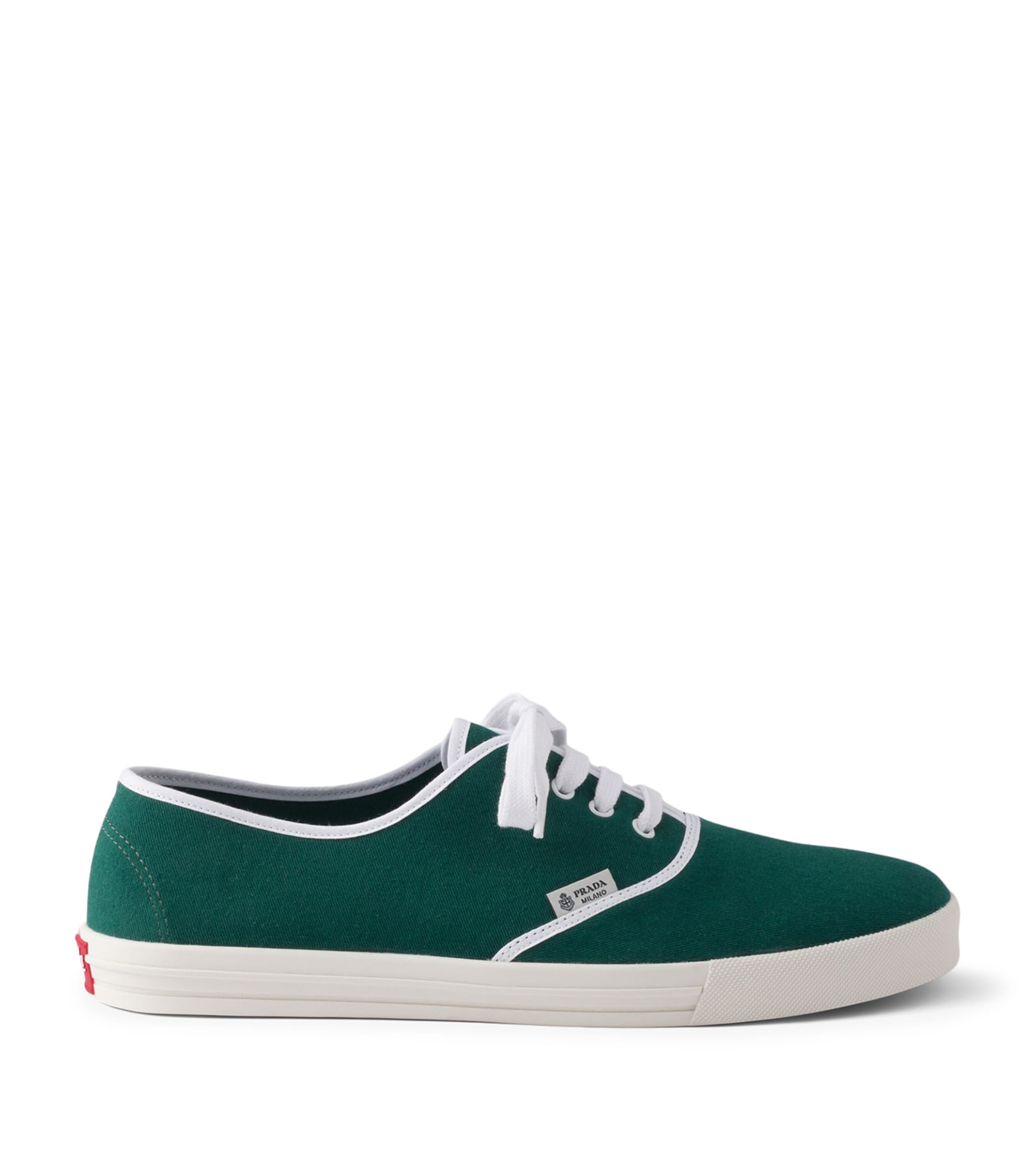 Prada Cotton Drill Low-Top Sneakers Image 1