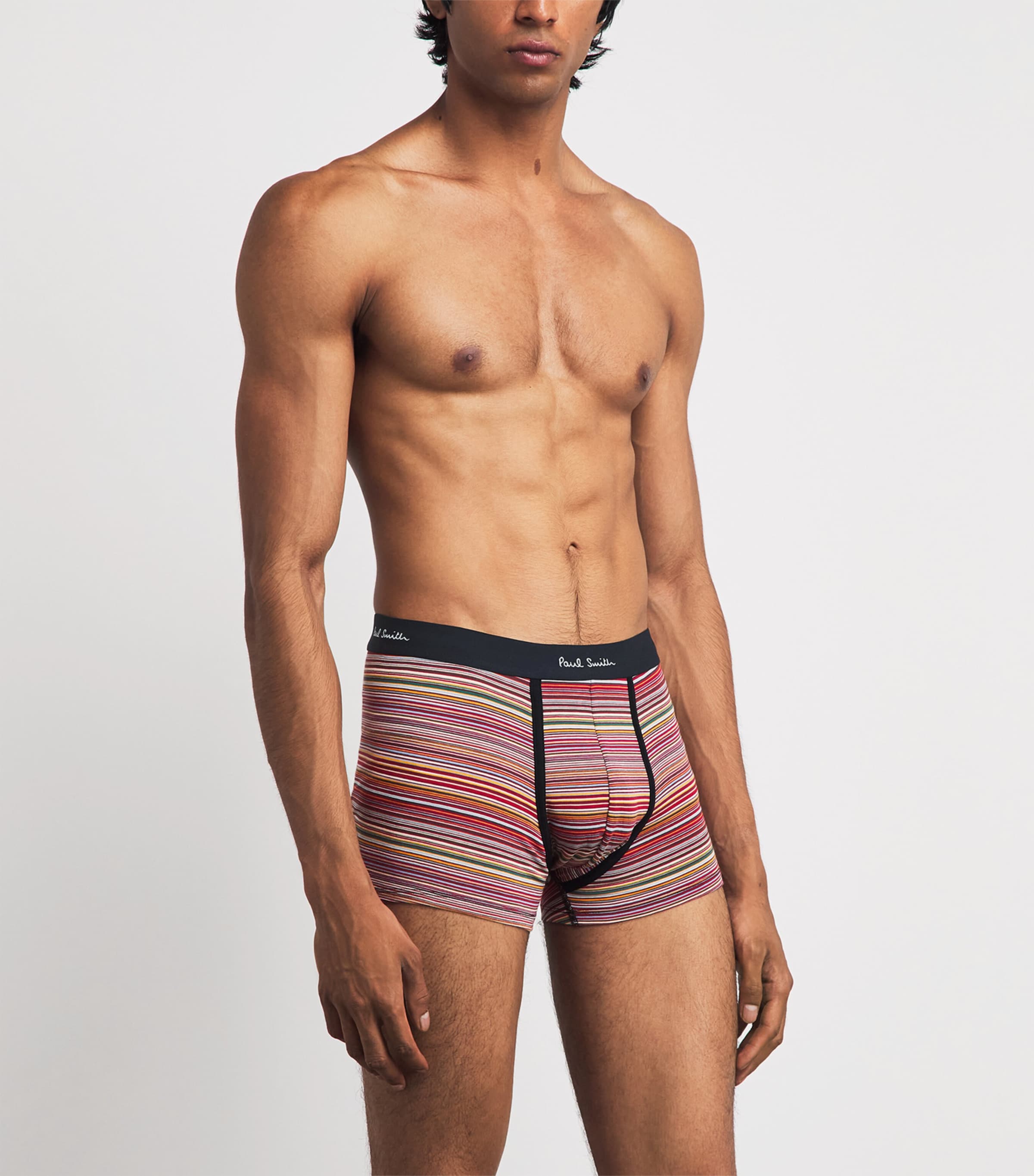 Paul Smith Mens Stretch-Organic Cotton Signature Stripe Trunks Coloured Image 2