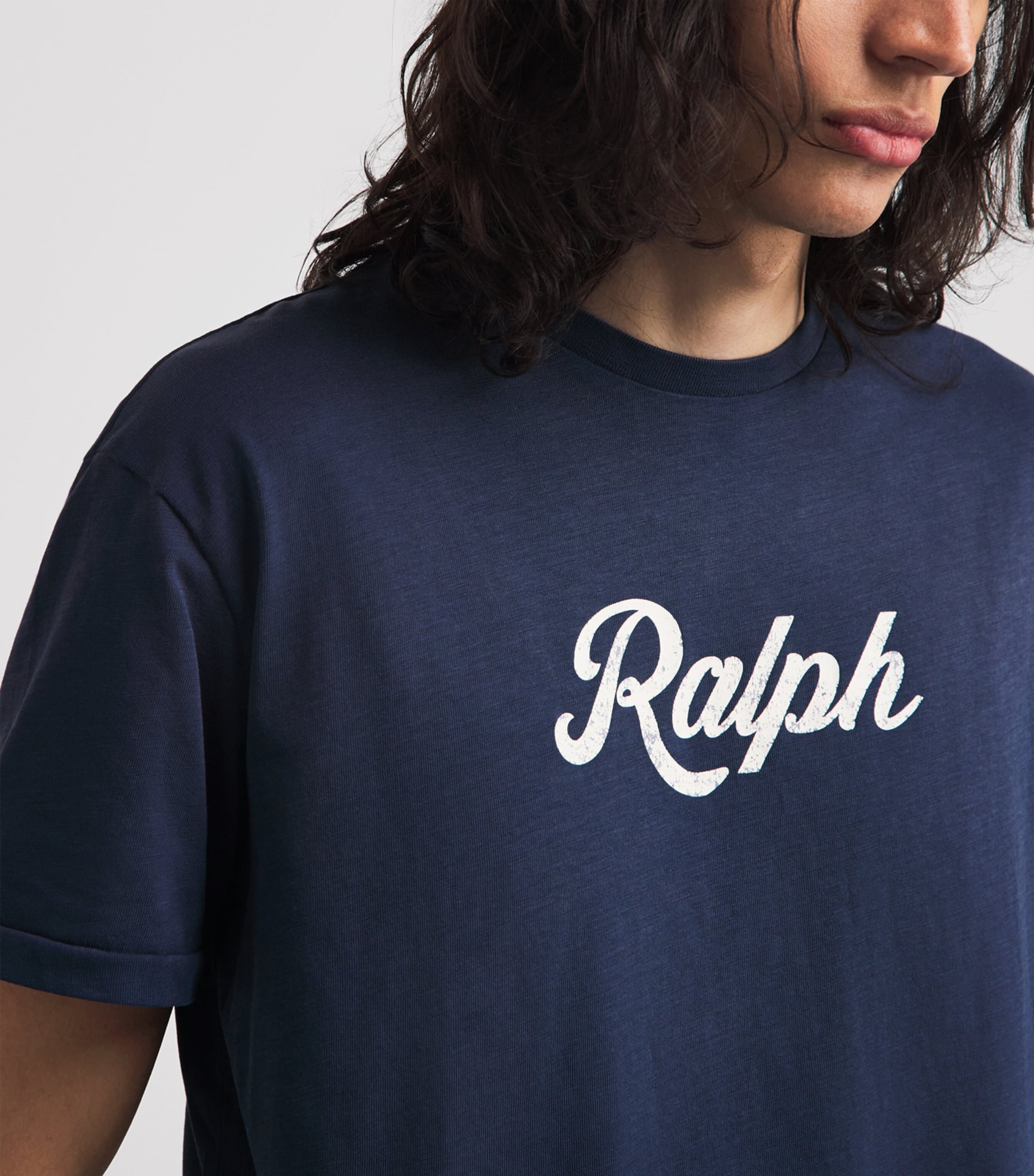 Polo Ralph Lauren Mens Cotton Vintage Logo T-Shirt Dark Cobalt/white Image 3