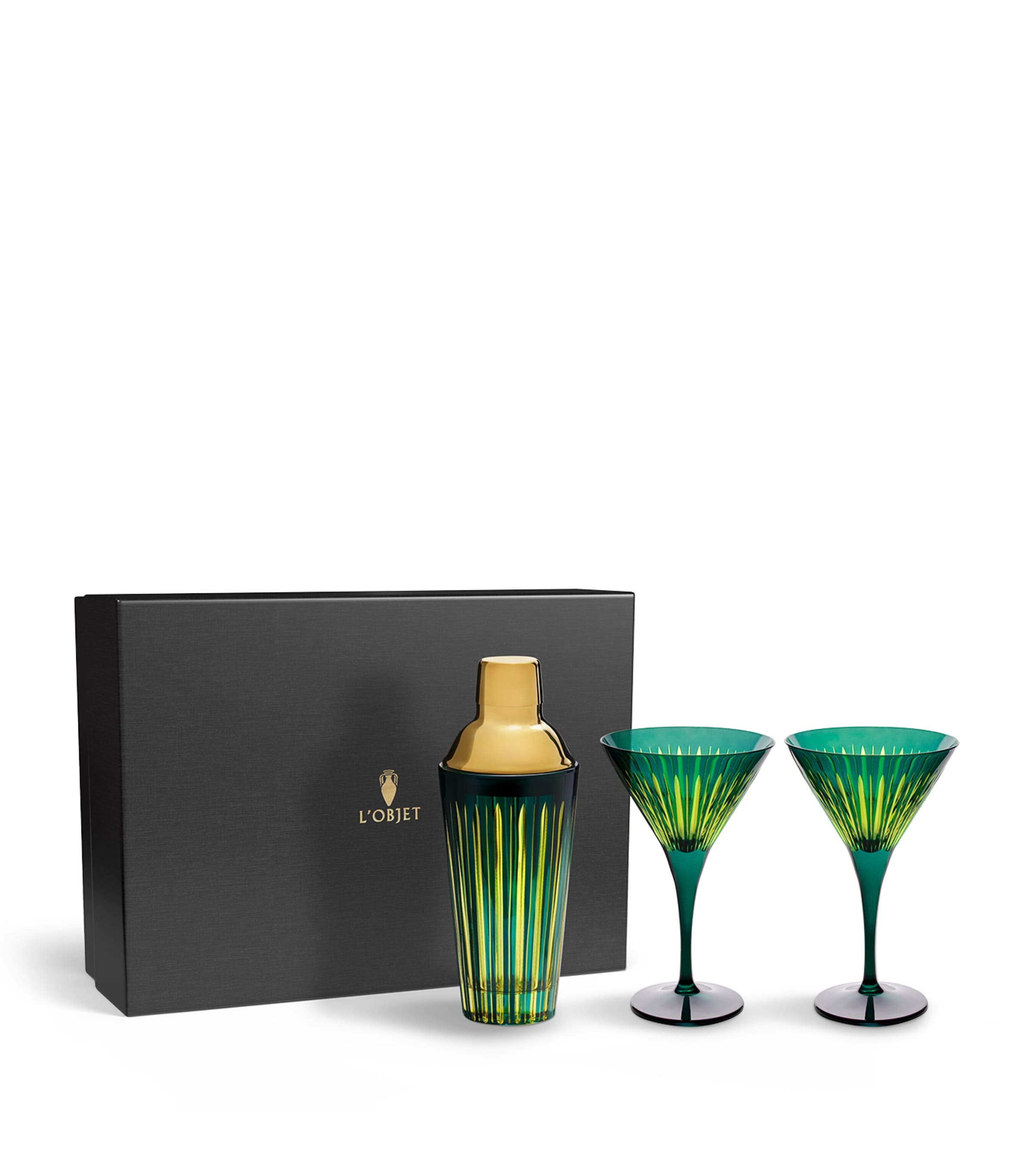 L'Objet Prism Cocktail Set Green Image 2