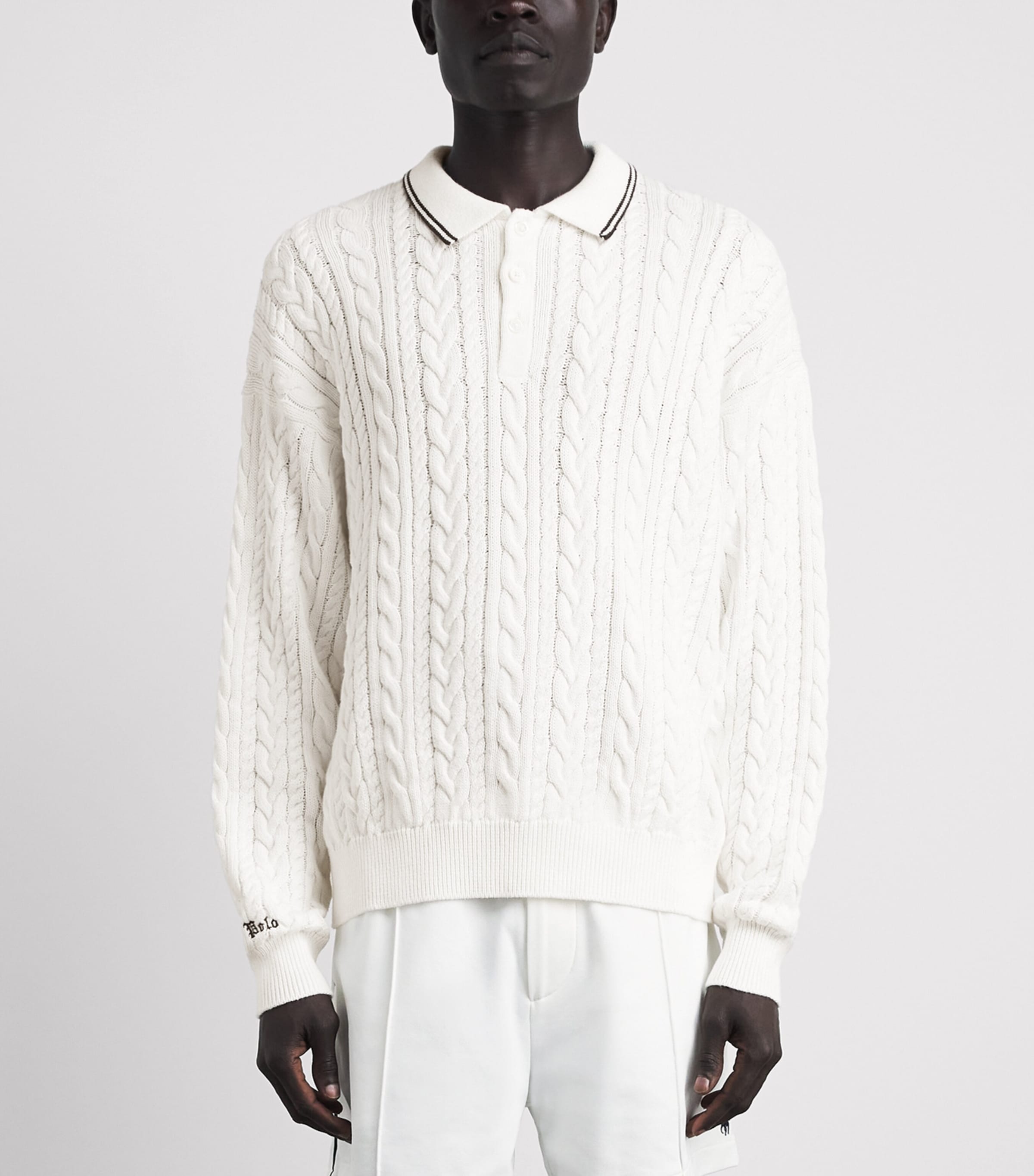 Polo Ralph Lauren Mens Cotton-Linen Cable-Knit Sweater Trophy Cream Image 4