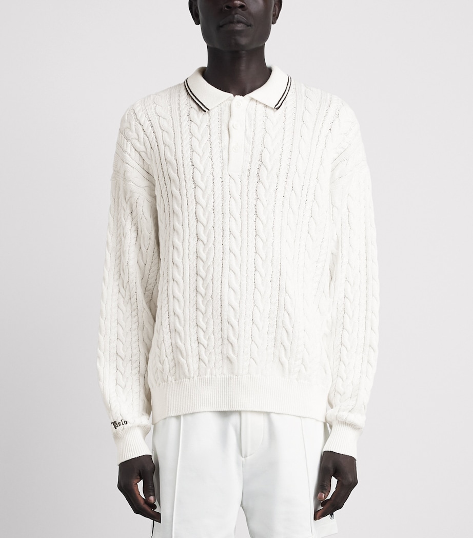 Polo Ralph Lauren Mens Cotton-Linen Cable-Knit Sweater Trophy Cream Image 4