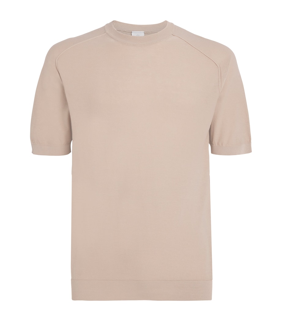 Cotton Knitted T-Shirt CAMMELLO Image 1