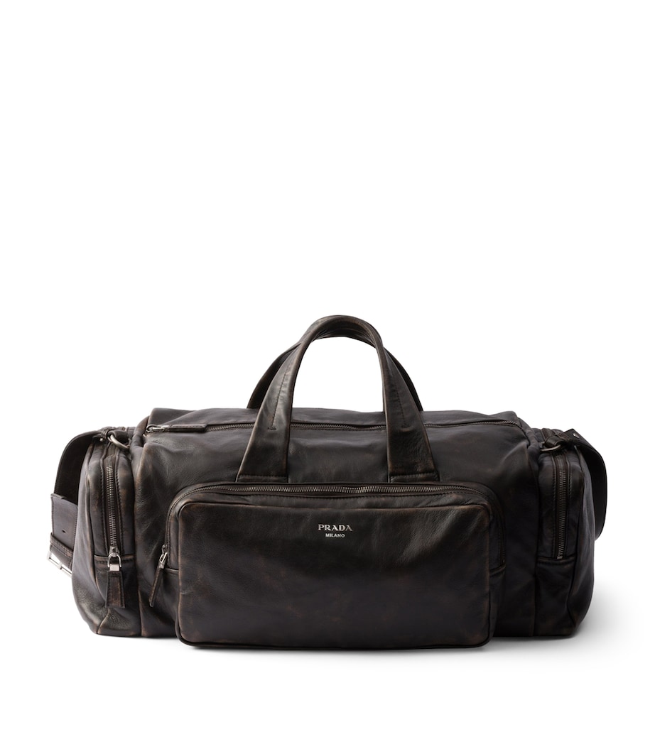 Prada Nappa Lambskin Duffle Bag Brown Image 1
