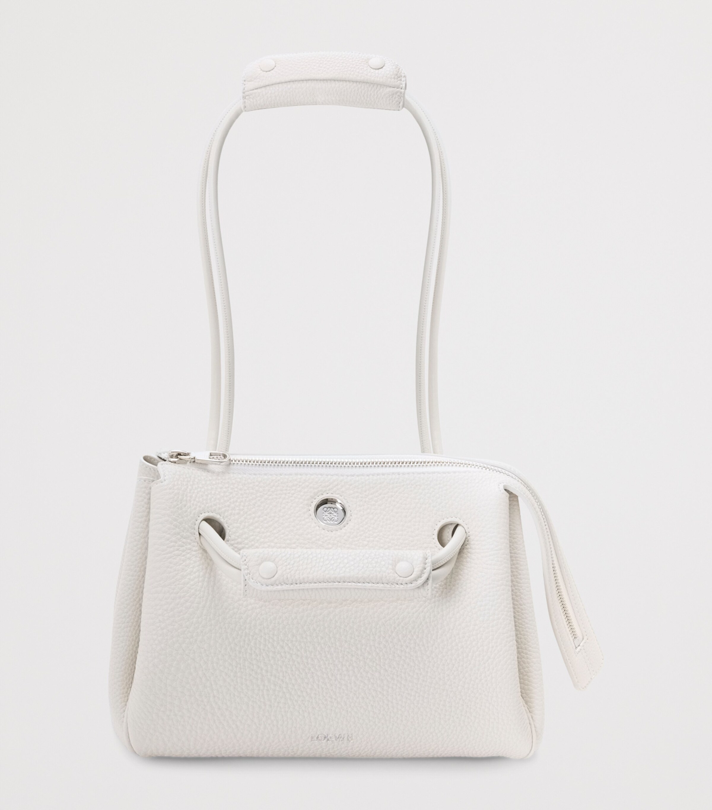Small Calfskin Madrid Shoulder Bag SOFT WHITE Image 7