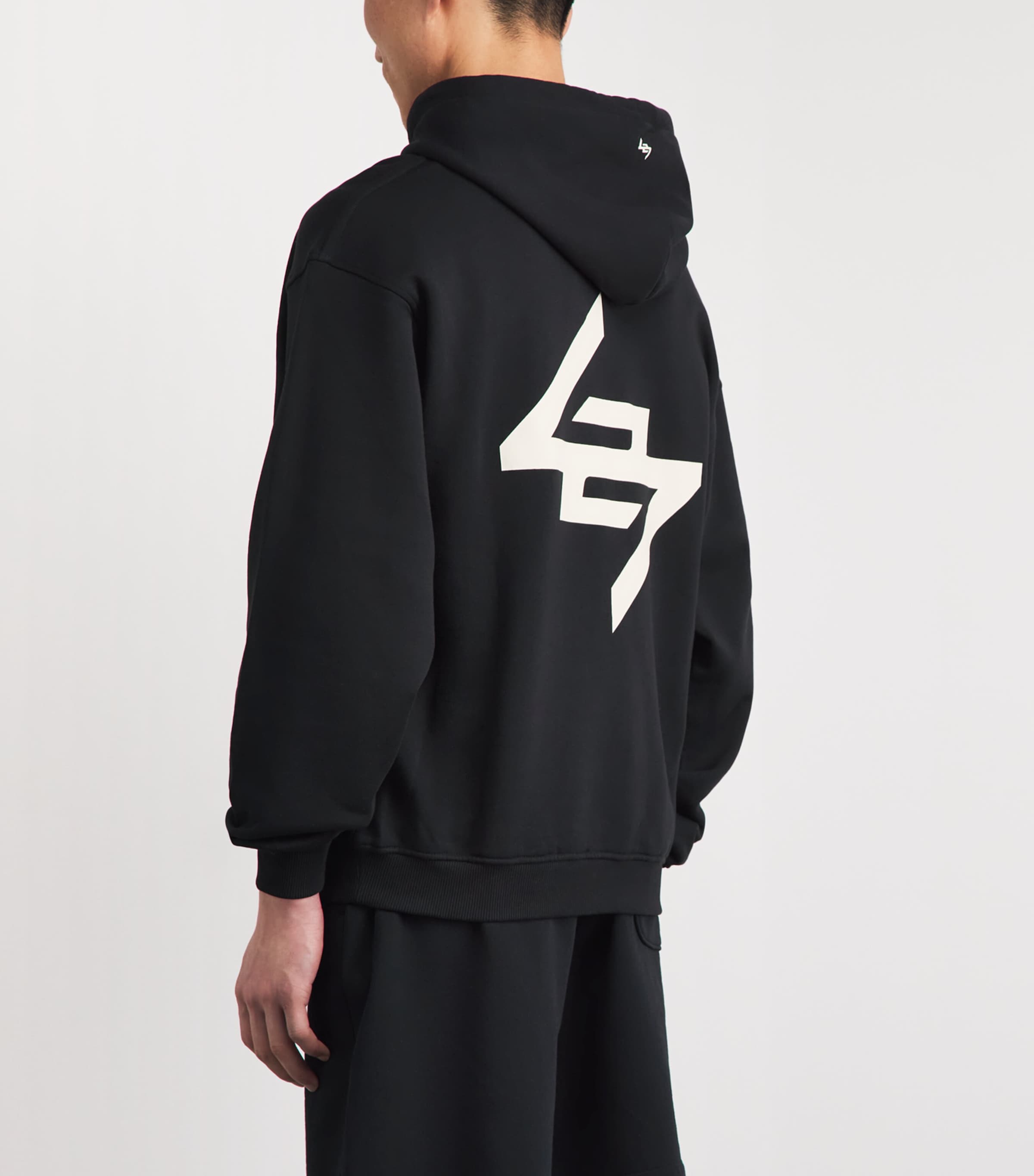 Represent 247 Mens Cotton 247 DNA Hoodie Jet Black Image 5