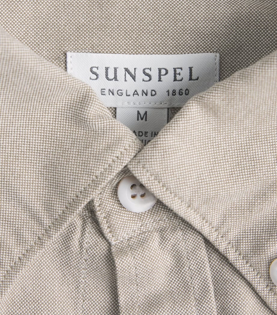 Brushed Cotton Oxford Shirt GNDX LIGHT KHAKI Image 5