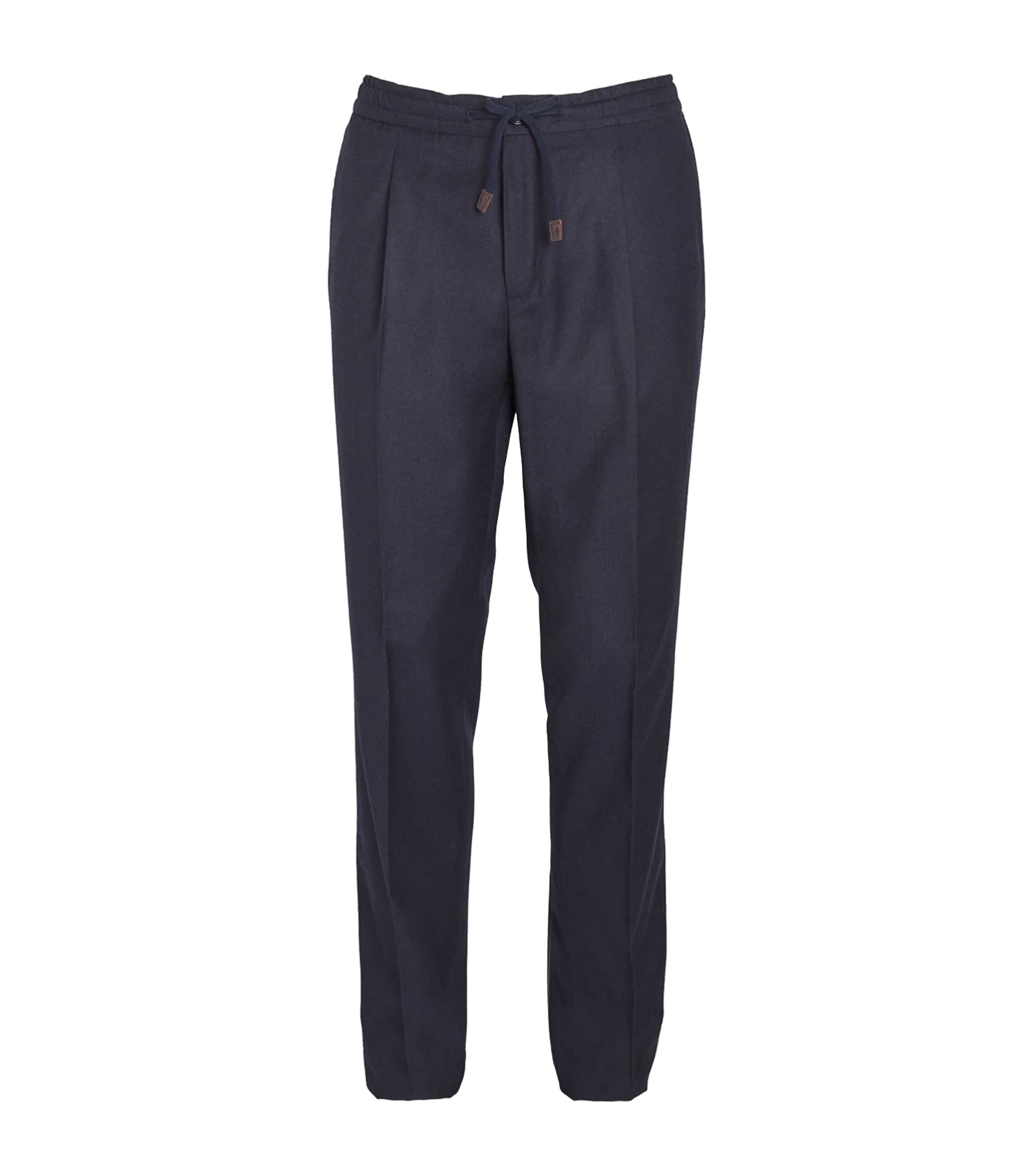 Slowear Wool Drawstring Tailored Trousers In Blue