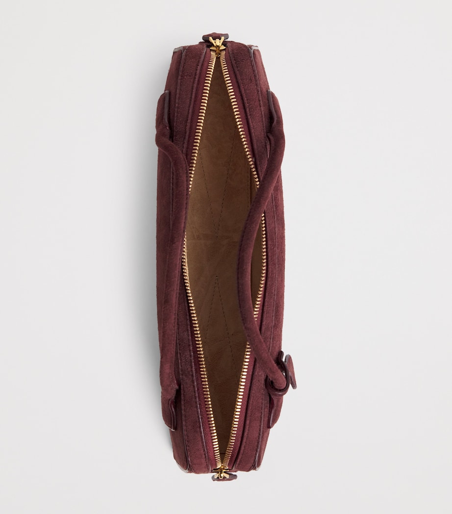 Suede Le Teckel Top-Handle Bag ROUGE GRENAT Image 4