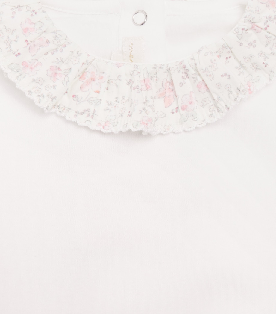 Pima Cotton Athena-Collar Bodysuit (0-24 Months) PORECLAIN/ROSE Image 3