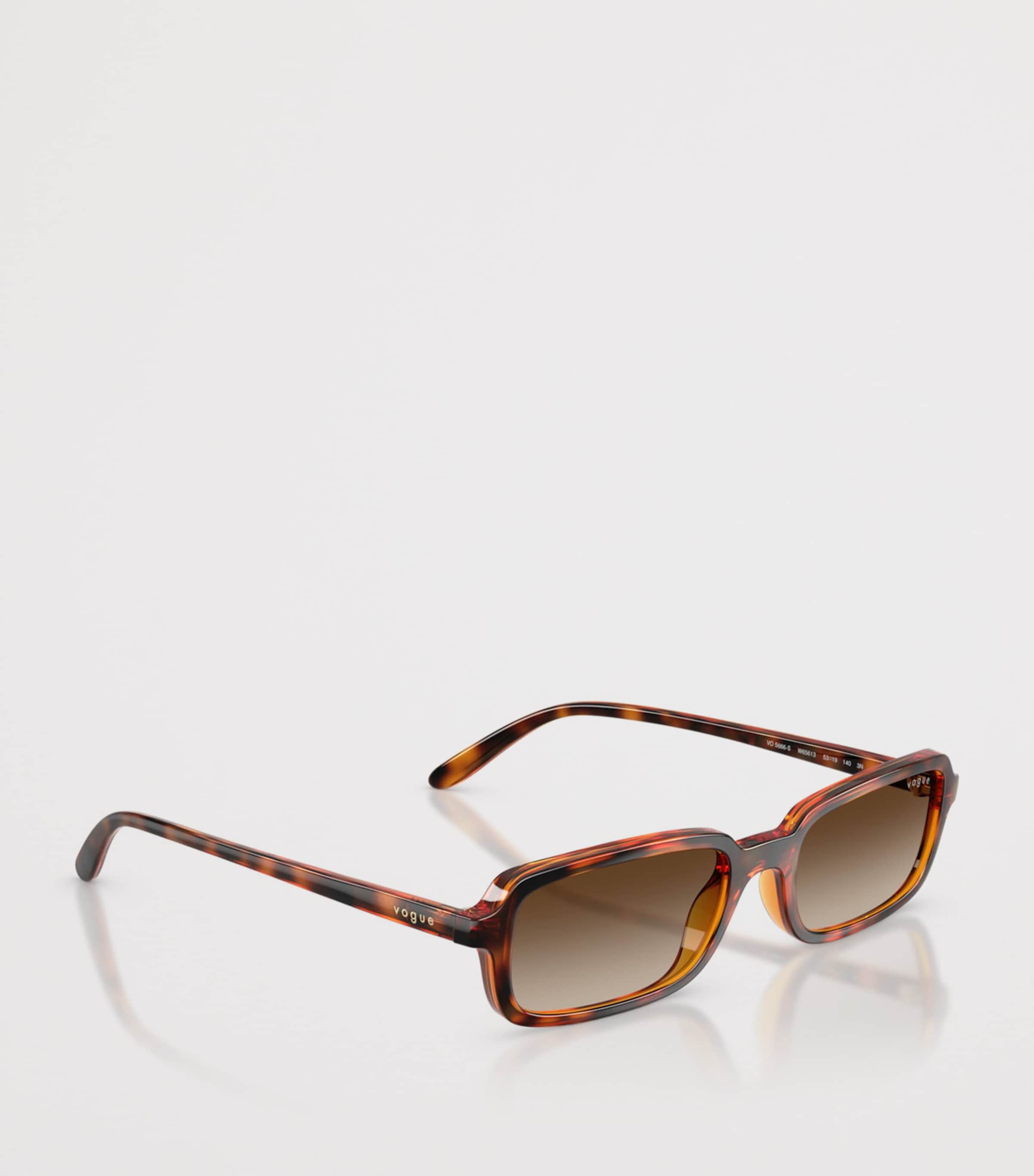 Tortoiseshell Rectangular Sunglasses W65613 Image 6