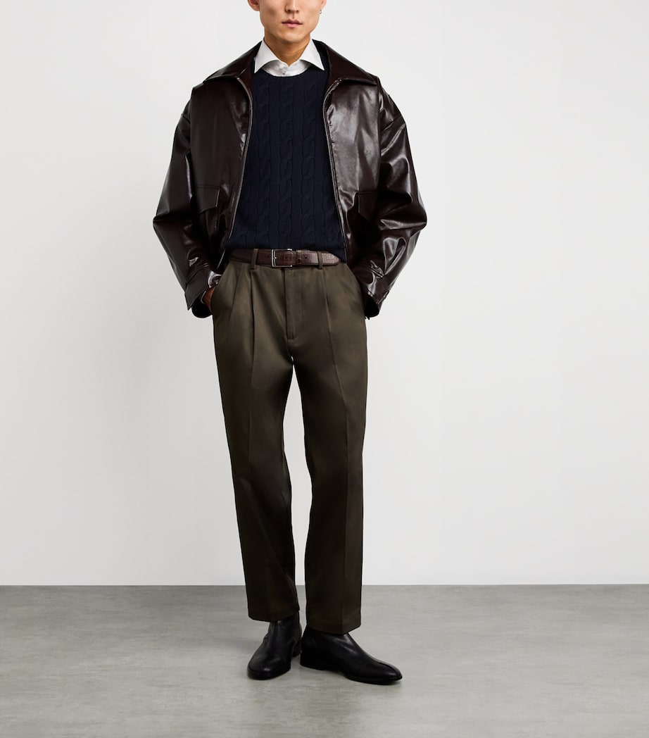 Cashmere Cable-Knit Sweater  CHAIRMAN NAVY Image 2