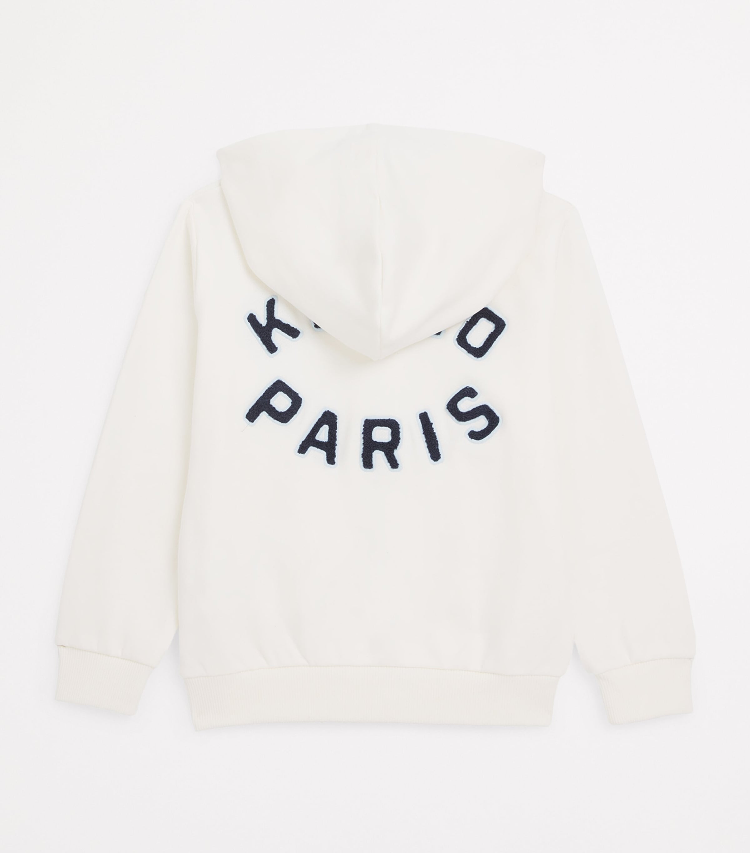 Kenzo Kids Cotton Zip-Up Logo Hoodie (2-14 Years) Offwhite Image 2