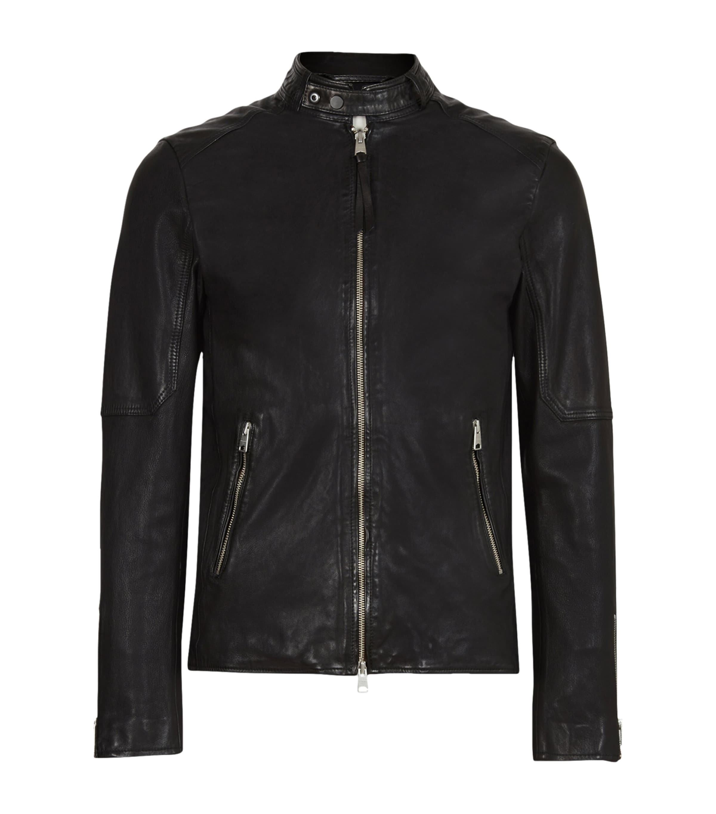 AllSaints Leather Cora Jacket Harrods UK