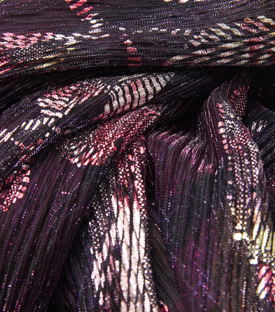 Floral Voile Midi Dress FUCHSIA Image 5