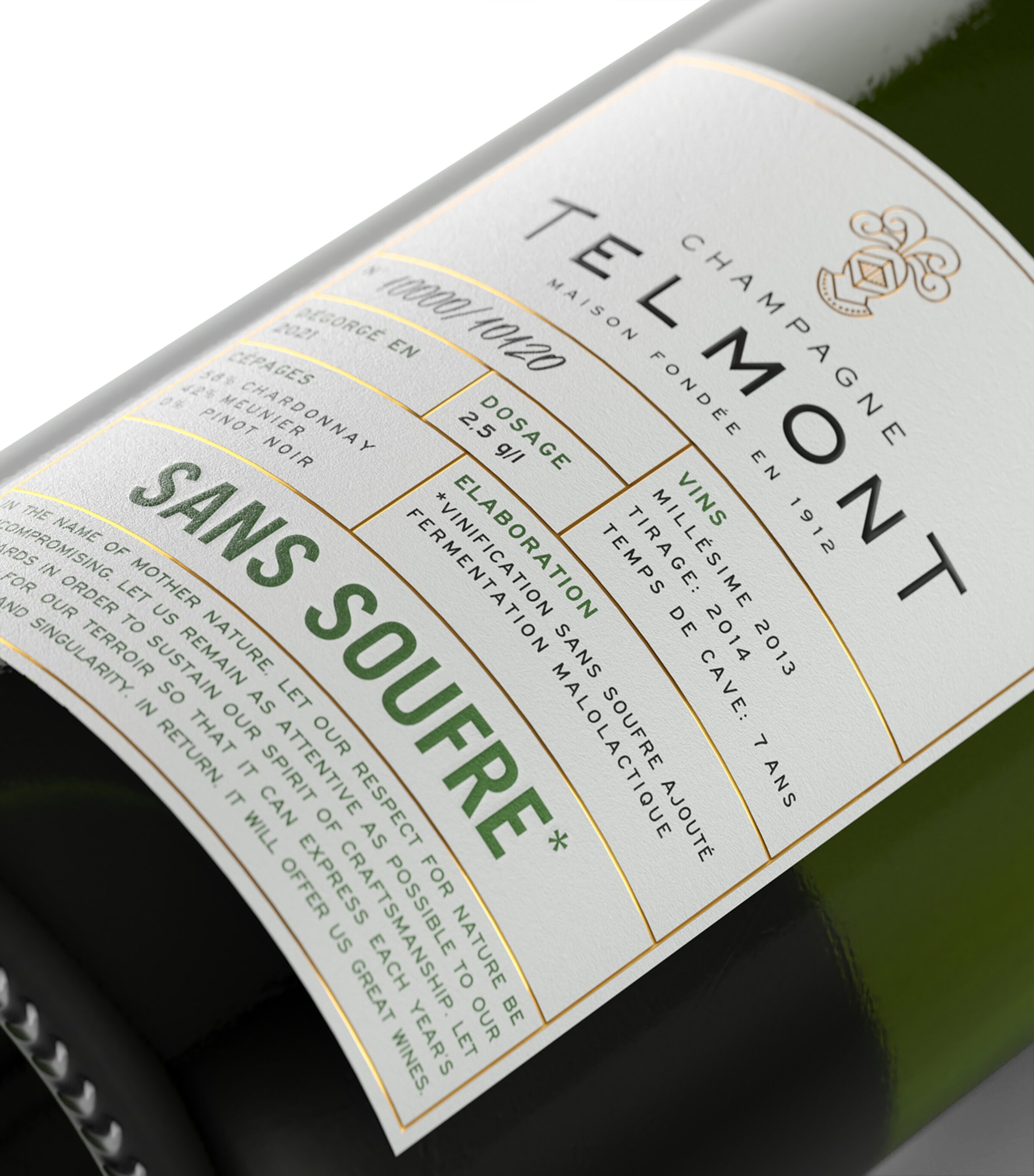Champagne Telmont Telmont Sans Soufre Champagne (75cl) – Champagne, France Image 2
