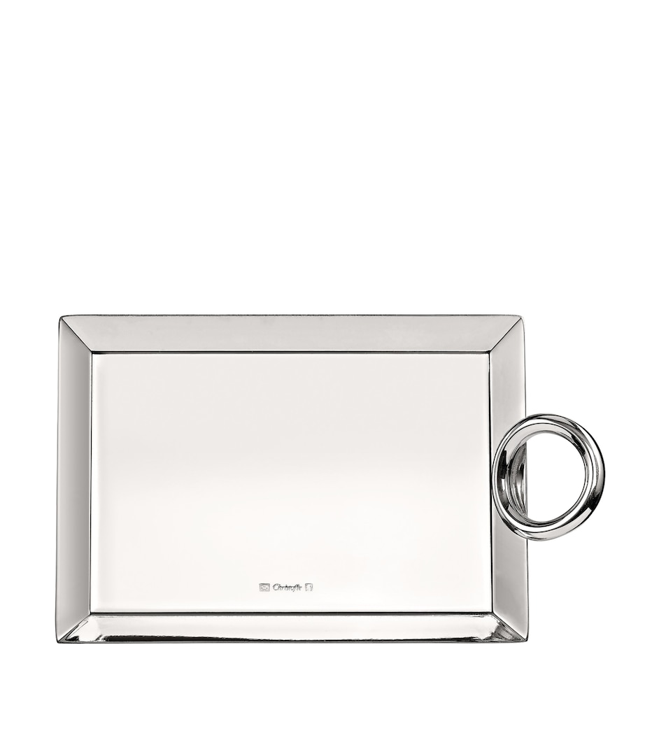 Silver-Plated Vertigo Business Card Tray (12.5cm x 9cm) SILVER Image 1