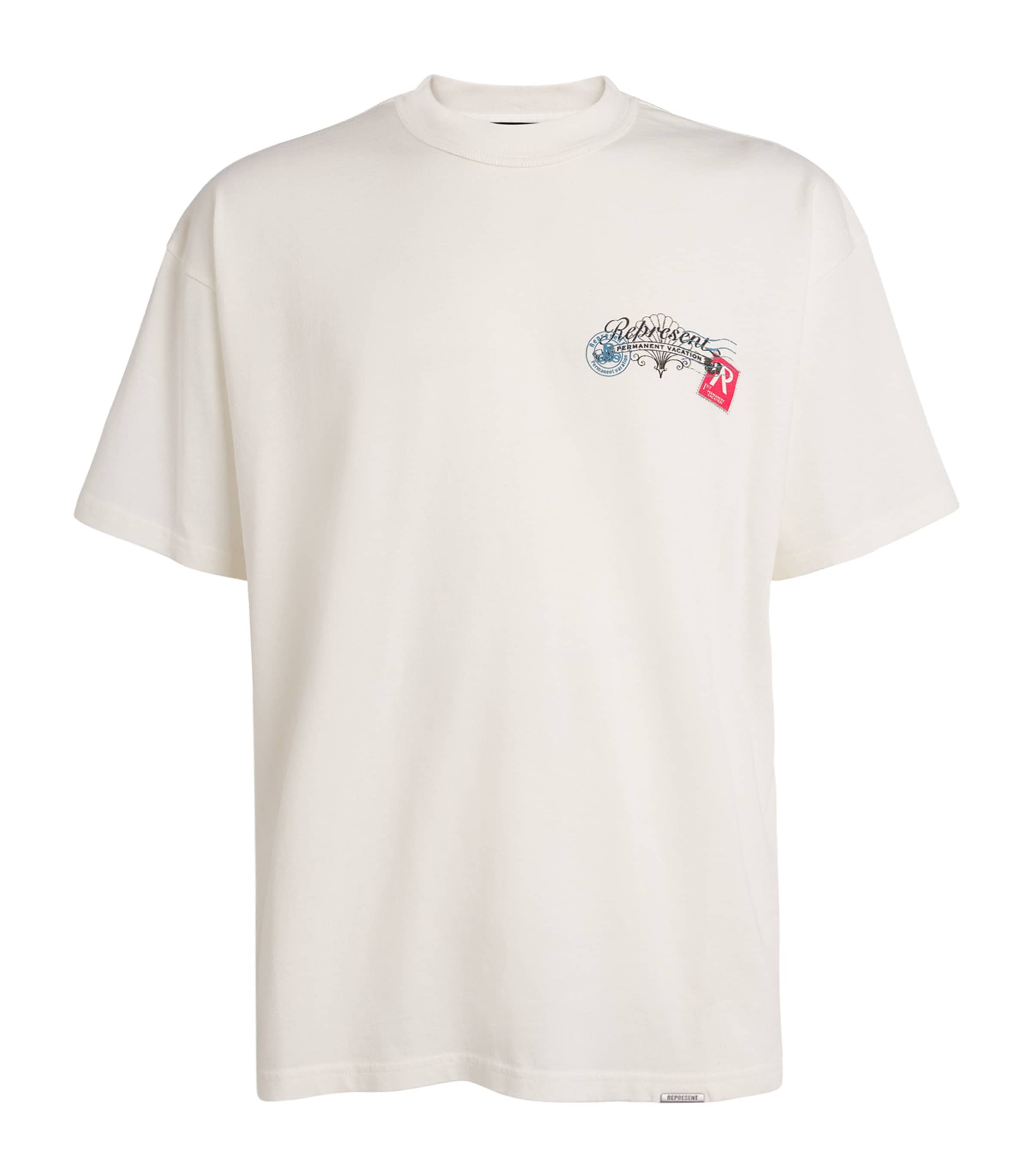 Represent Cotton Postcard T-shirt In White