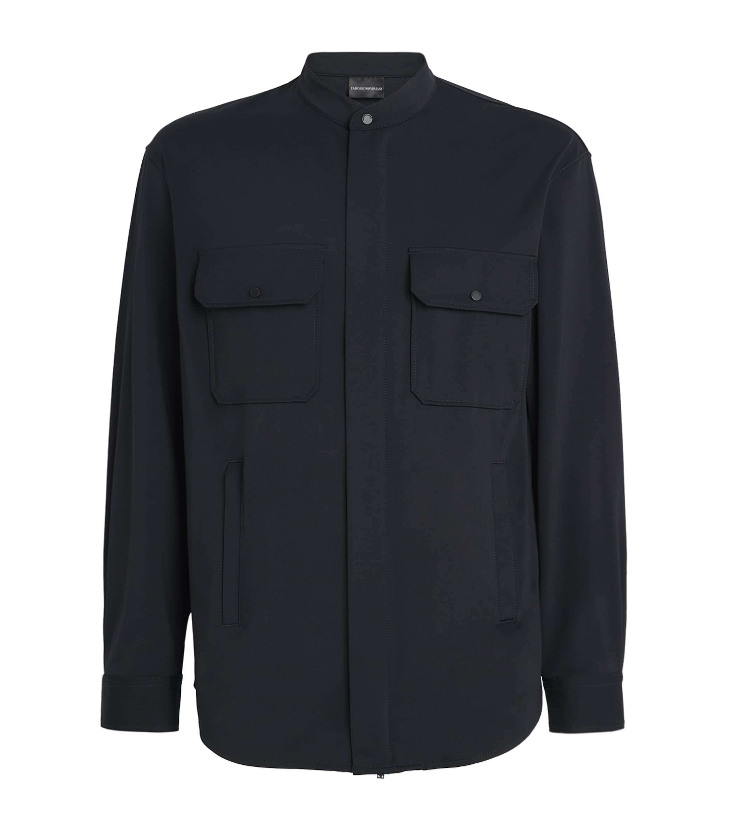 Stretch-Jersey Mandarin-Collar Shirt UB118 Image 1