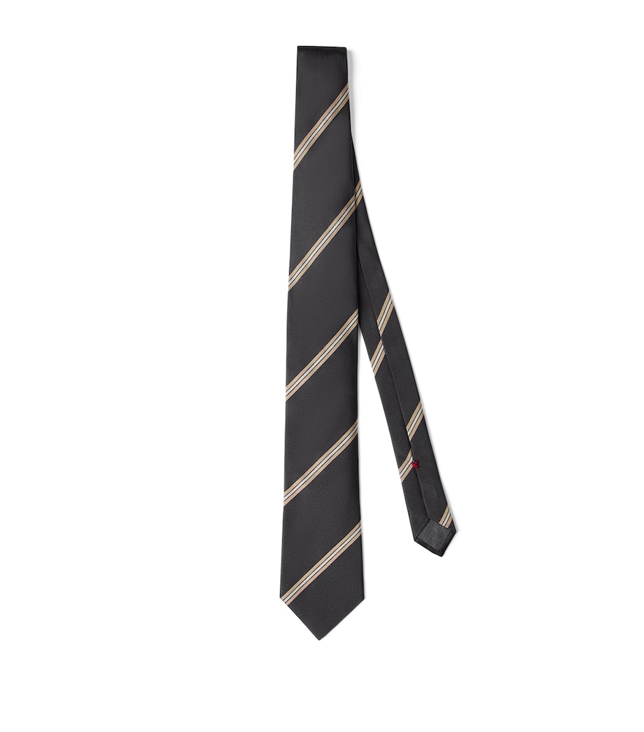 Silk Regimental Stripe Tie CKP60 Image 1