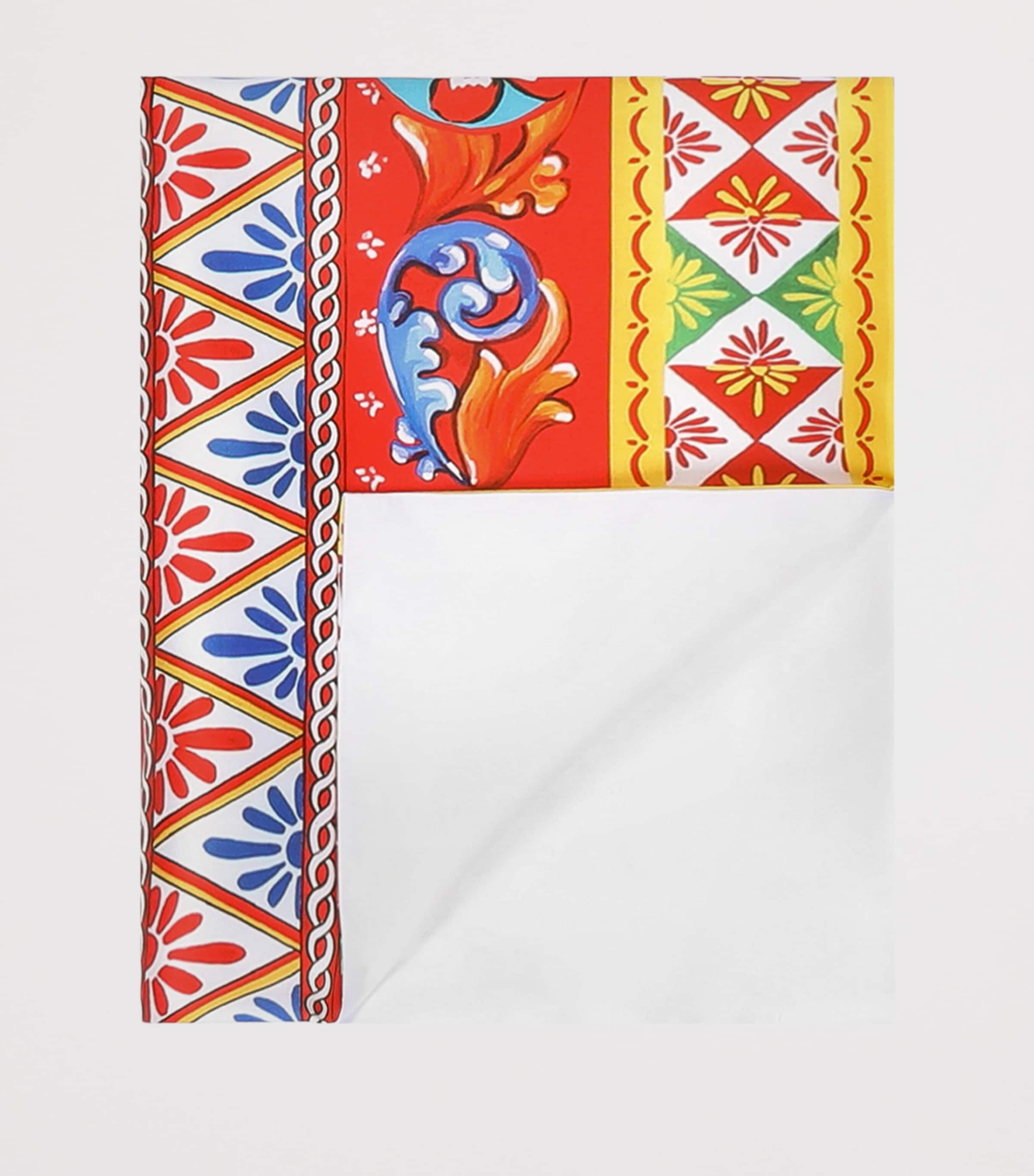 Set of 2 Cotton Carretto Pillowcases (50cm x 80cm) UC123-BIANCO/CARRETT Image 3