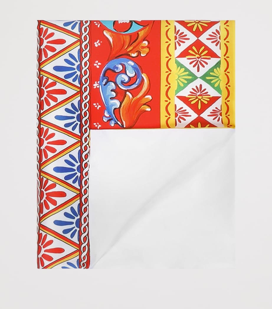 Set of 2 Cotton Carretto Pillowcases (50cm x 80cm) UC123-BIANCO/CARRETT Image 3