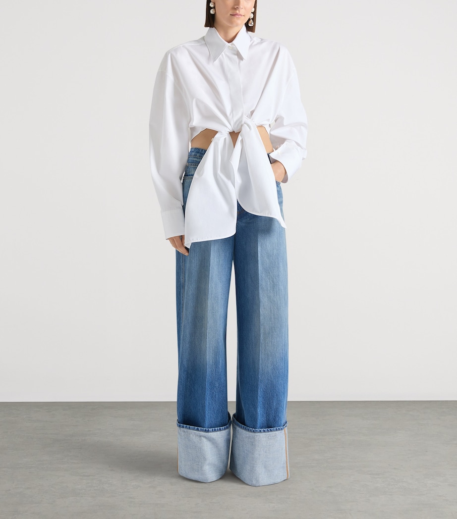 Givenchy Womens Turn Up Jeans Medium Blue Image 2