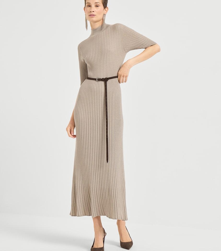 Cashmere-Blend Rib-Knit Maxi Dress C9729 Image 4