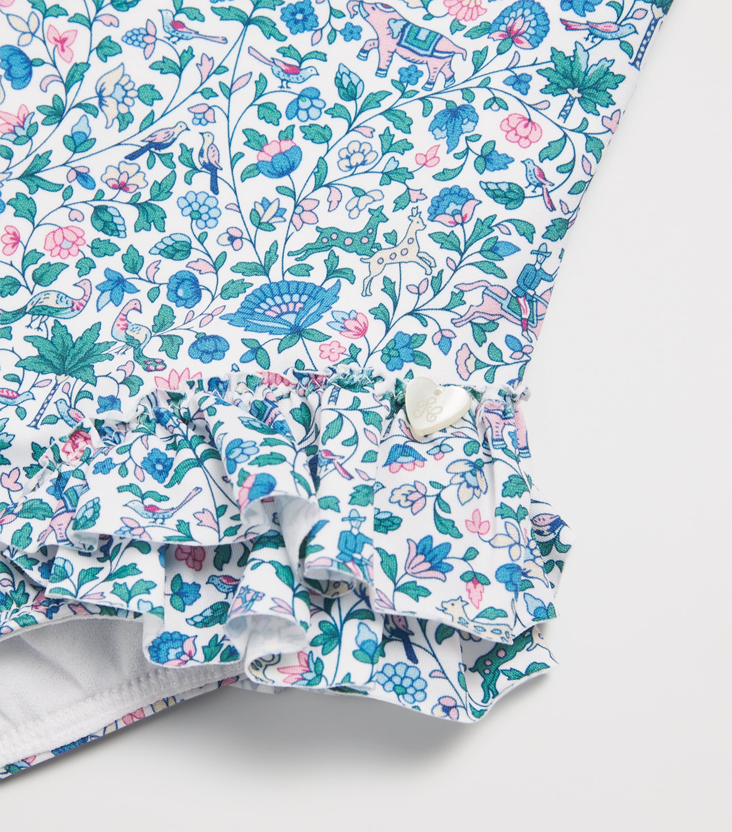 Frilled Liberty Print Floral Swimsuit (3 Months-4 Years) 1BLANC Image 3