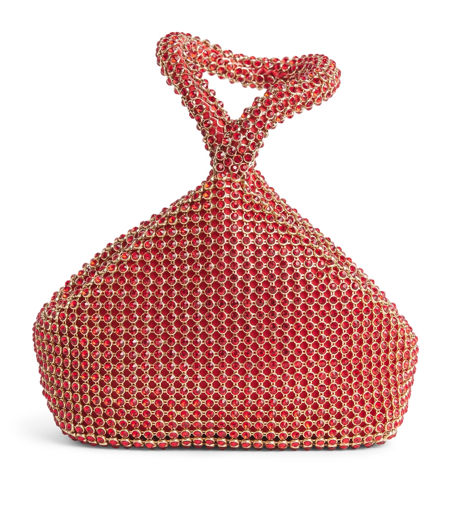 David Charles Crystal-Embellished Dolly Top-Handle Bag D Red Image 1