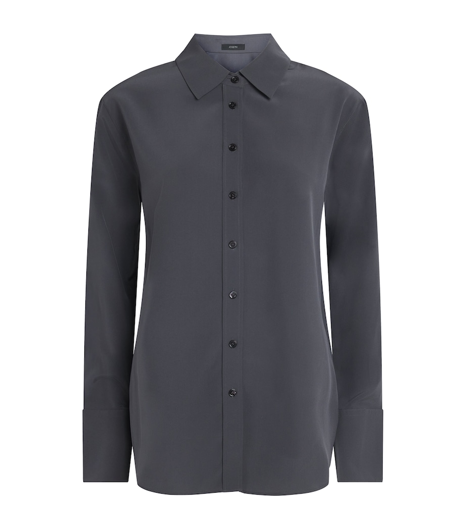 Silk Crepe de Chine Joe Blouse SMOKE Image 1