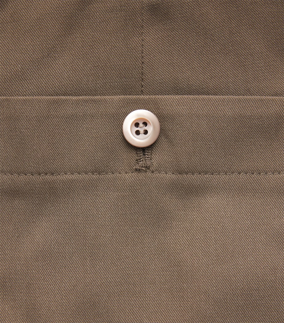 Paul Smith Mens Relaxed Pleated Trousers Green Image 6