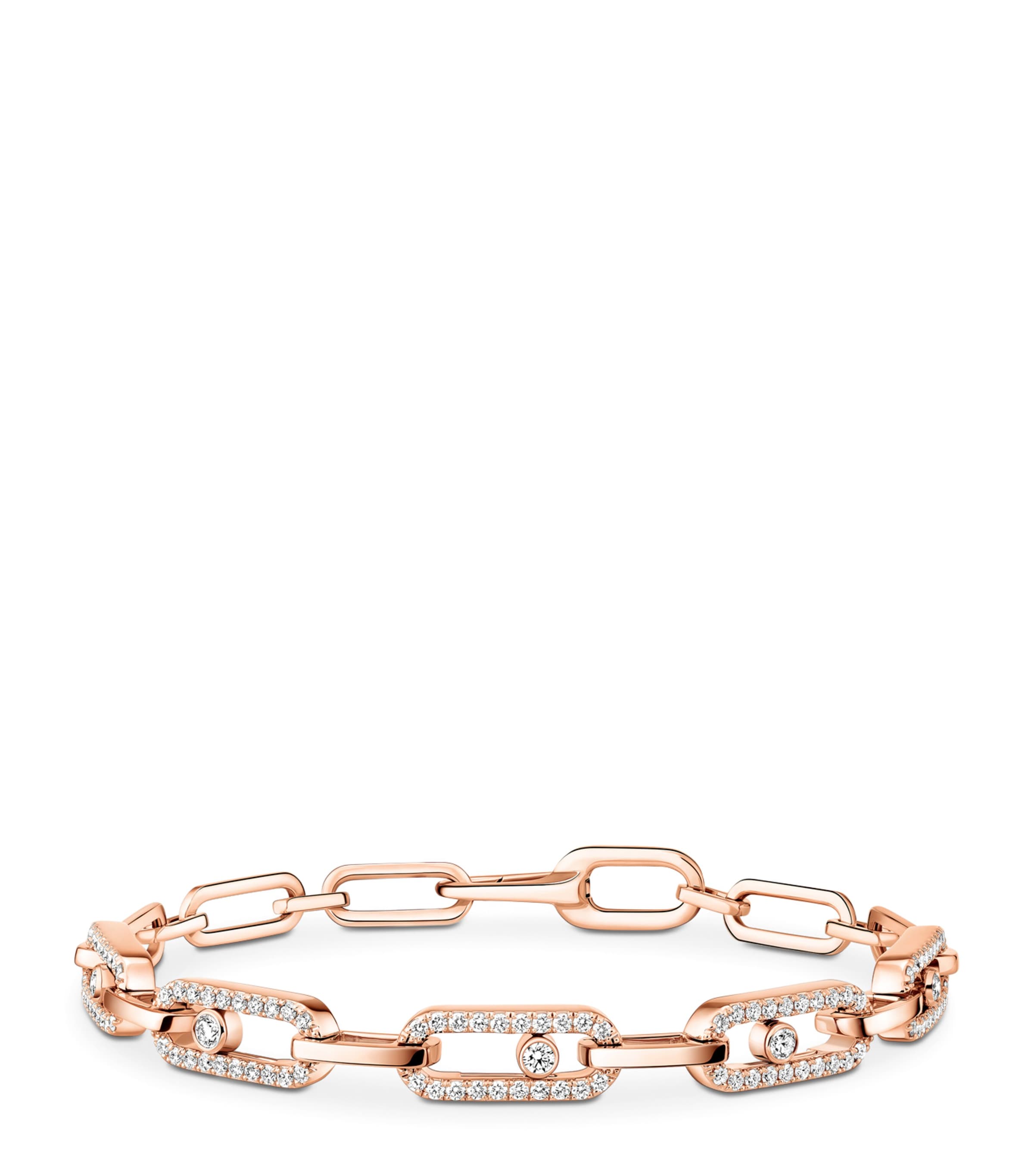 Messika Move Link Rose Gold and Diamond Multi Bracelet (0.82ct) Pink Gold Image 1