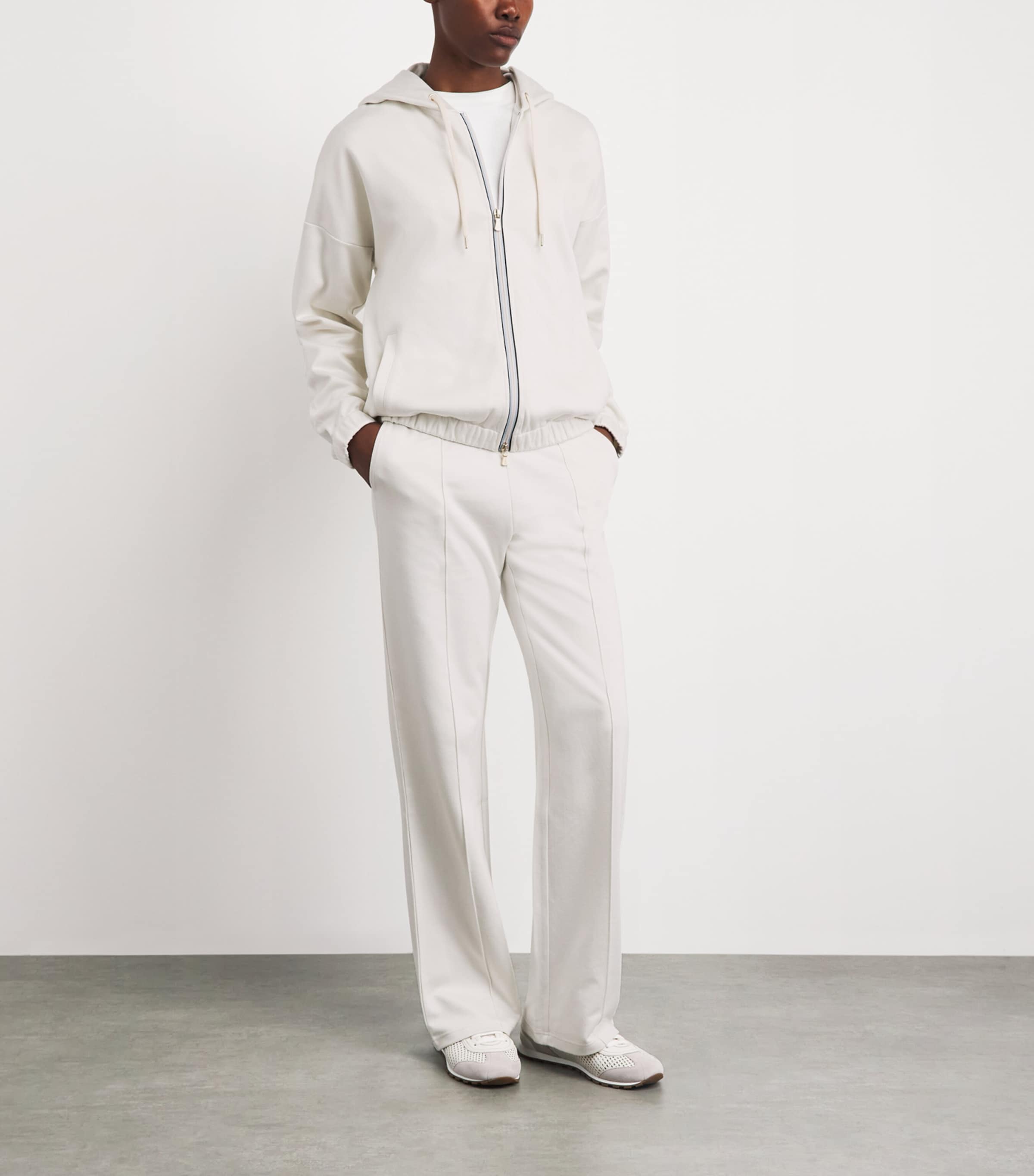 Eleventy Womens Cotton-Blend Sweatpants Avorio Image 2