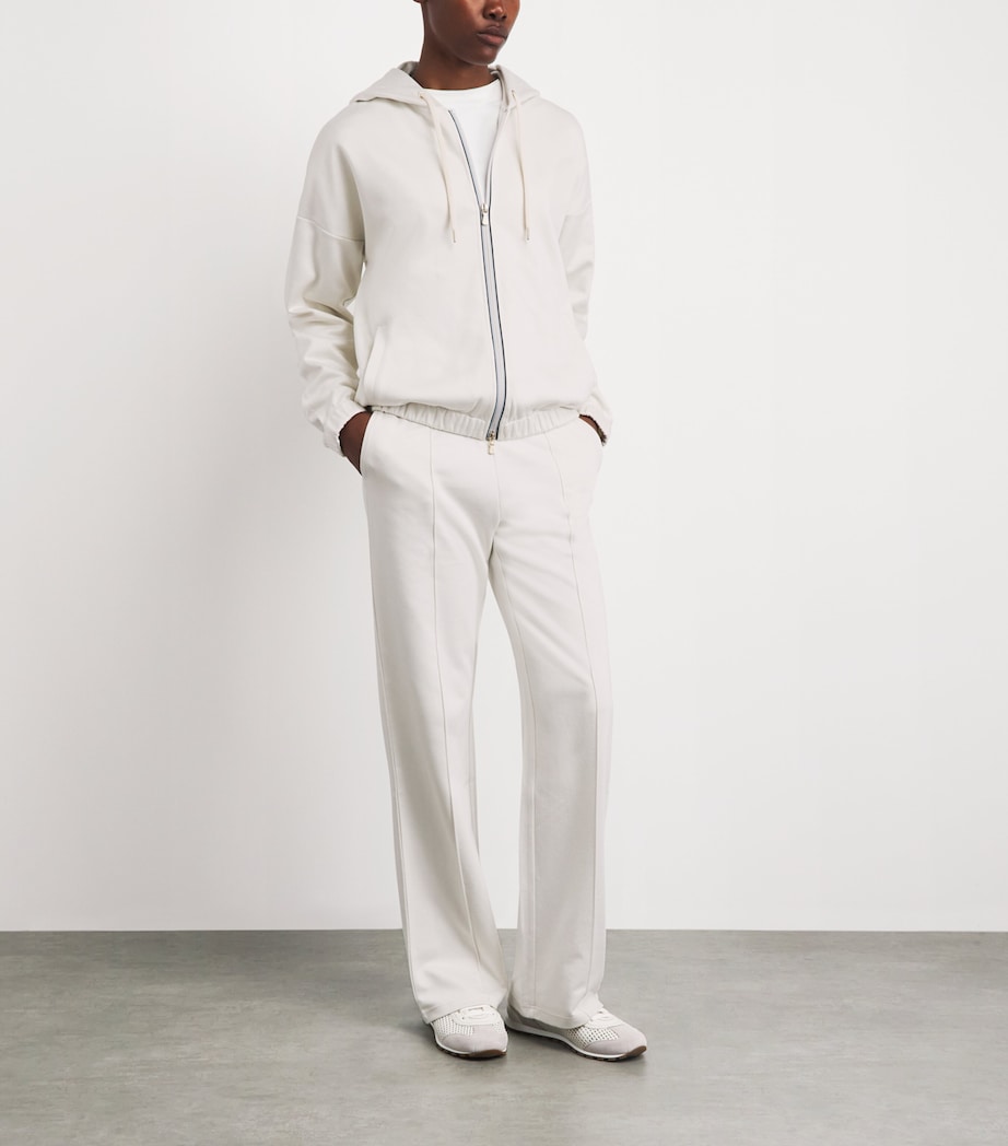 Eleventy Womens Cotton-Blend Sweatpants Avorio Image 2