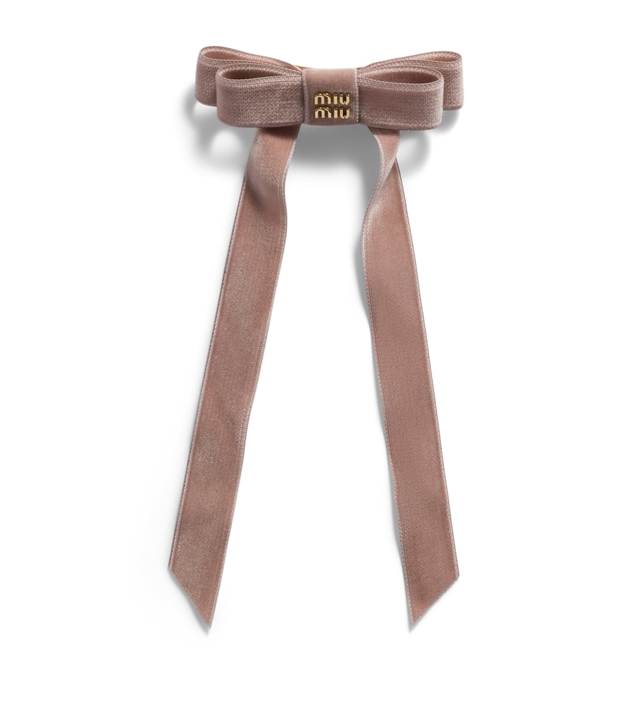 Velvet Bow Hair Clip F0E18 Image 1