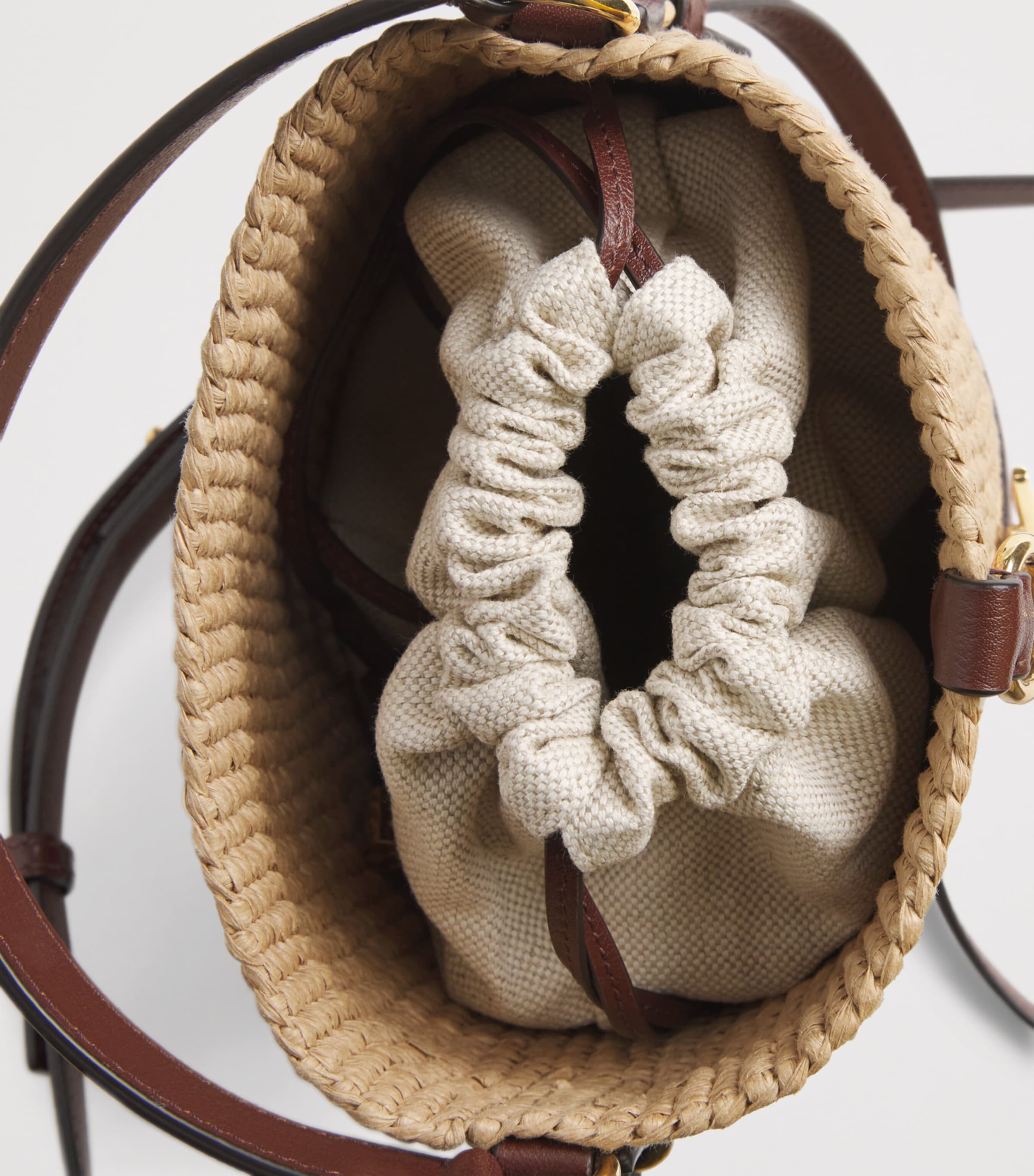 Chloé Raffia Charms Bucket Bag Crafty Brown Image 4