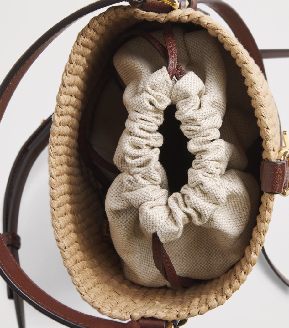 Chloé Raffia Charms Bucket Bag Crafty Brown Image 4