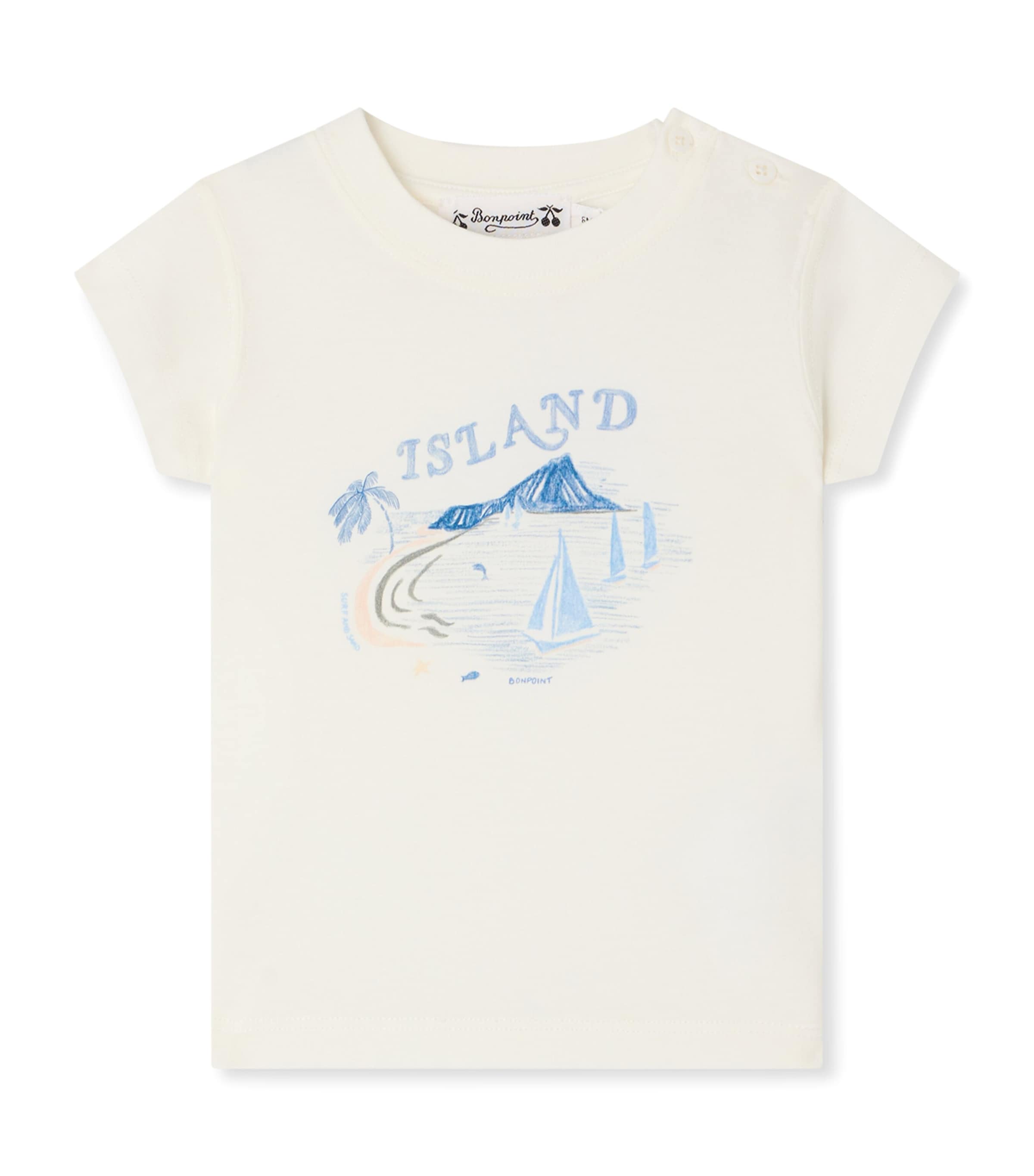 Bonpoint Organic Cotton Tom T-Shirt (6-18 Months) Upb Blanc Lait Image 1