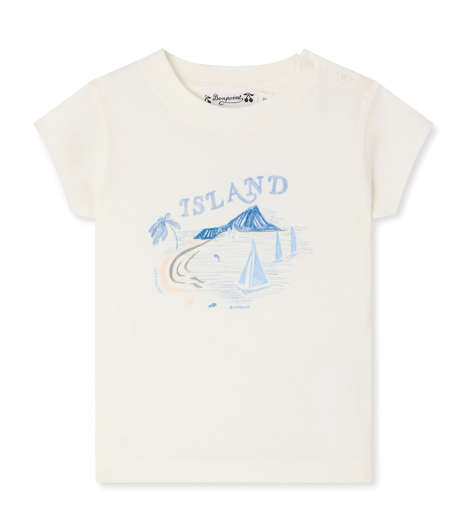 Bonpoint Organic Cotton Tom T-Shirt (6-18 Months) Upb Blanc Lait Image 1