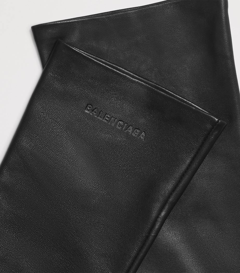 Balenciaga Leather Long Gloves Image 3